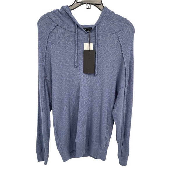 Gibson Look In Denim Raglan Hoodie Size Small - Picture 2 of 8